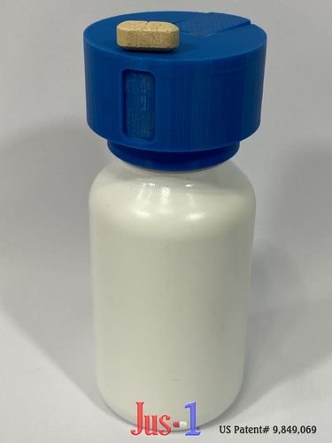 Jus-1;Single Pill Dispenser;Dispense One (10) Jus-1;Single Pill Dispenser;Dispense One;medicine dispenser; drug dispenser; pill dispenser;arthritis hands; diabetes; diabetic fingers; diabetic finger tips;