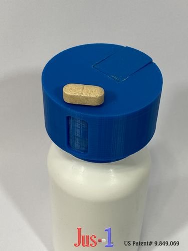 Jus-1;Single Pill Dispenser;Dispense One (11) Jus-1;Single Pill Dispenser;Dispense One;medicine dispenser; drug dispenser; pill dispenser;arthritis hands; diabetes; diabetic fingers; diabetic finger tips;