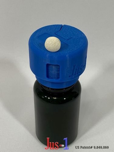 Jus-1;Single Pill Dispenser;Dispense One (13) Jus-1;Single Pill Dispenser;Dispense One;medicine dispenser; drug dispenser; pill dispenser;arthritis hands; diabetes; diabetic fingers; diabetic finger tips;