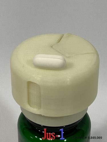 Jus-1;Single Pill Dispenser;Dispense One (17) Jus-1;Single Pill Dispenser;Dispense One;medicine dispenser; drug dispenser; pill dispenser;arthritis hands; diabetes; diabetic fingers; diabetic finger tips;