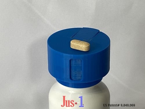 Jus-1;Single Pill Dispenser;Dispense One (4) Jus-1;Single Pill Dispenser;Dispense One;medicine dispenser; drug dispenser; pill dispenser;arthritis hands; diabetes; diabetic fingers; diabetic finger tips;